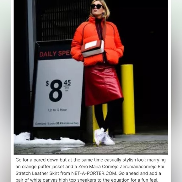 Zero + Maria Cornejo Rai Stretch Leather Midi Skirt - Picture 13 of 14